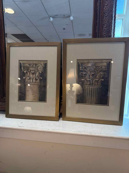 Pair of Framed Corinthian Column Prints
