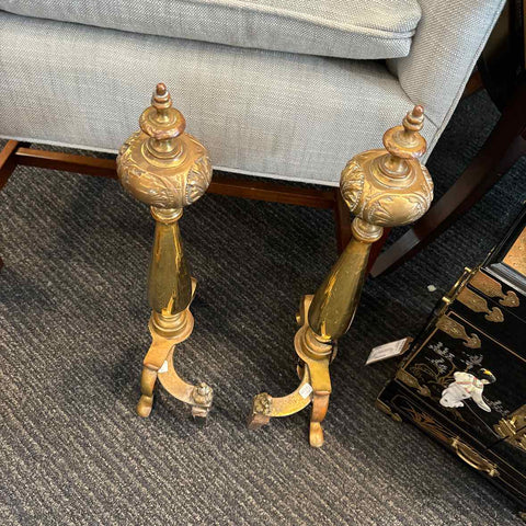 Vintage Brass Andirons