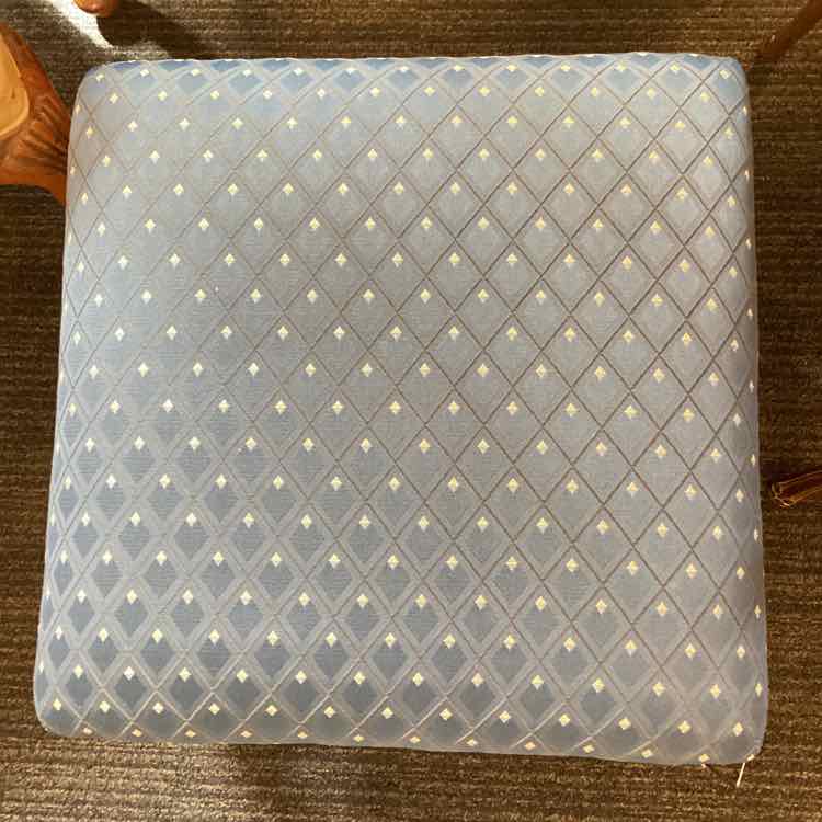 Square Blue Ottoman