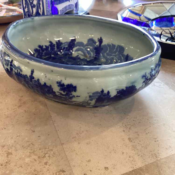 Flow Blue Oval Bowl