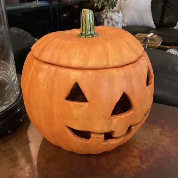 Ceramic Pumpkin & Lid