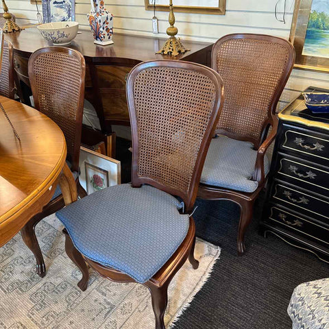 6 French Side Chairs, 2 Arm Chairs