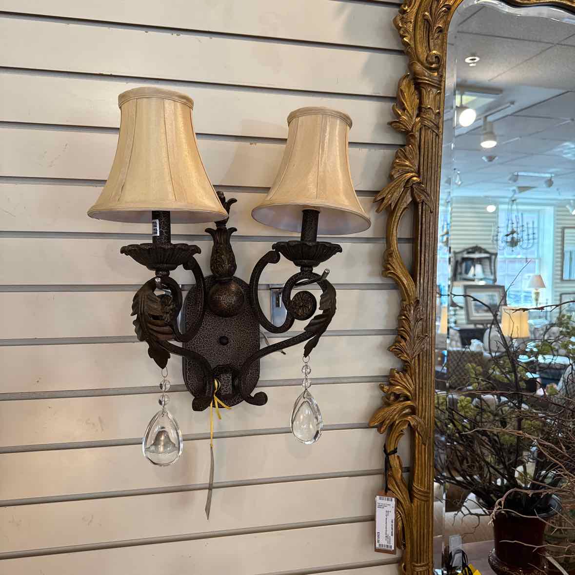 Pair Electric Sconces with Shades