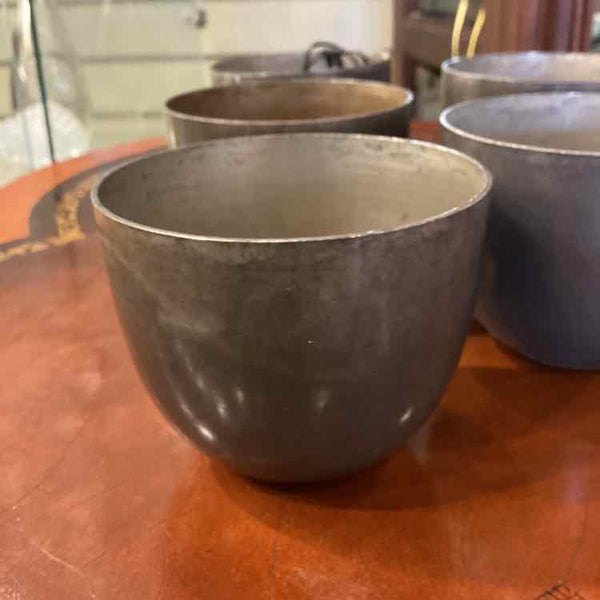 6 Pewter Cups