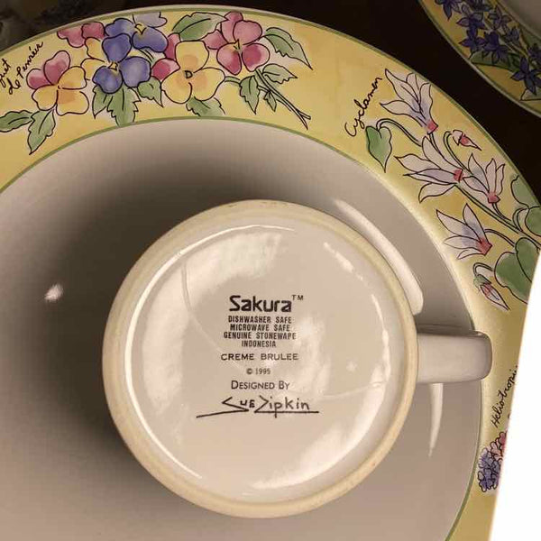 26 Piece Set of Sakura "Creme Brulee" Dishes