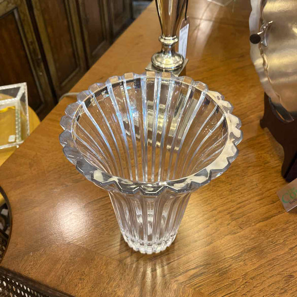 Glass Fluted Vase