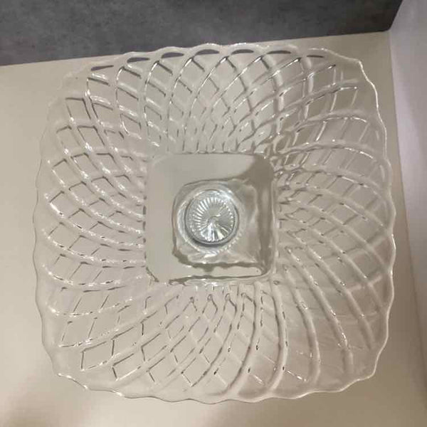 Square Glass Pedestal Plate