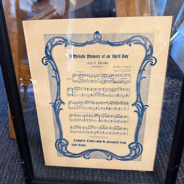 Sheet Music - Framed "Broadway to Paris"