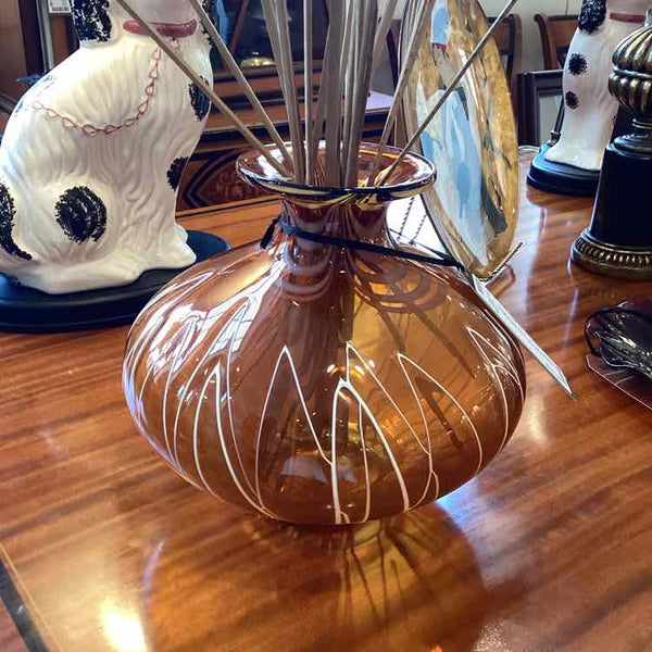 Amber Glass Vase