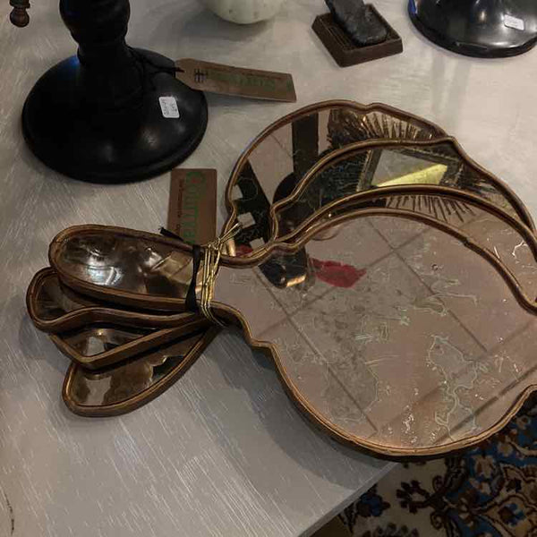 Ballard Designs Set of 4 Vintage Hand Mirrors
