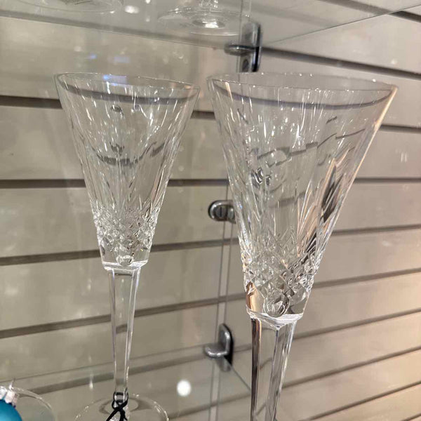 Pair Of Waterford Toasting Flutes