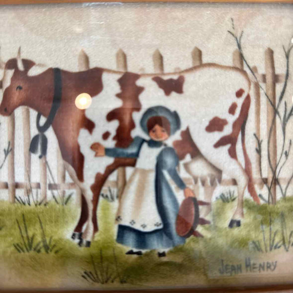 Pair of Antique Folk Art Pictures