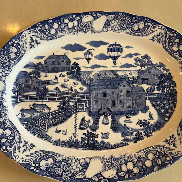 Blue & White Platter