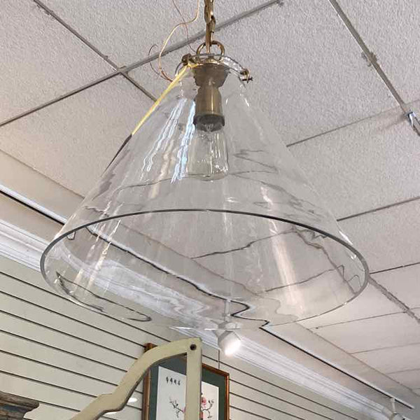 Hanging Glass/Brass Chandelier