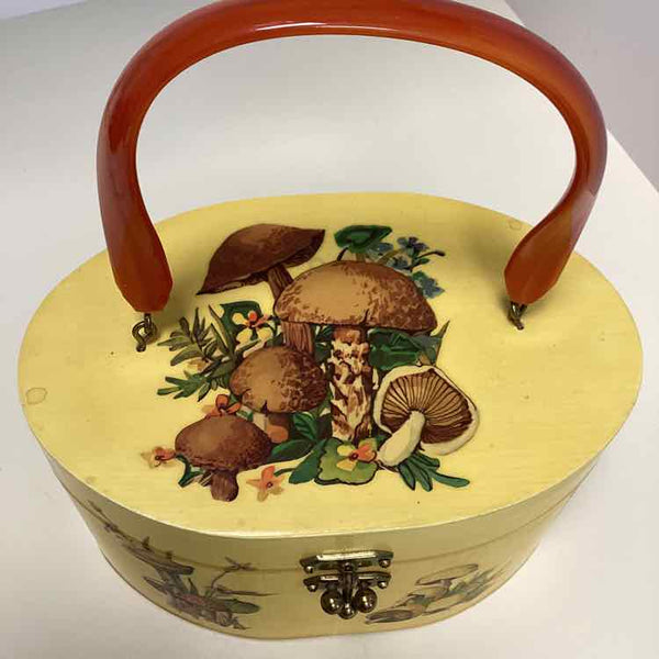 Vintage Purse with Mushrooms
