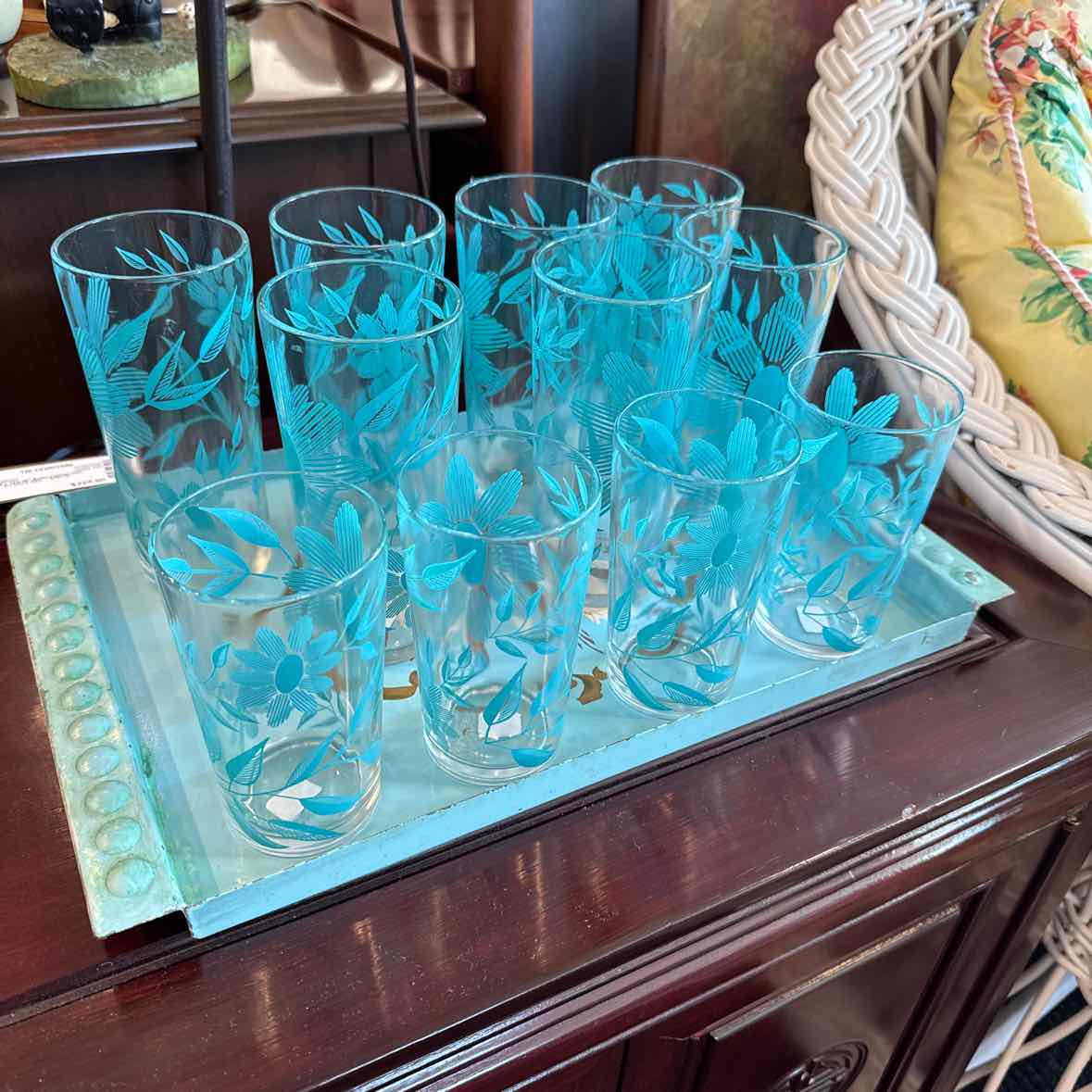 Vintage MCM Glasses - 6 Tumblers, 4 Juice