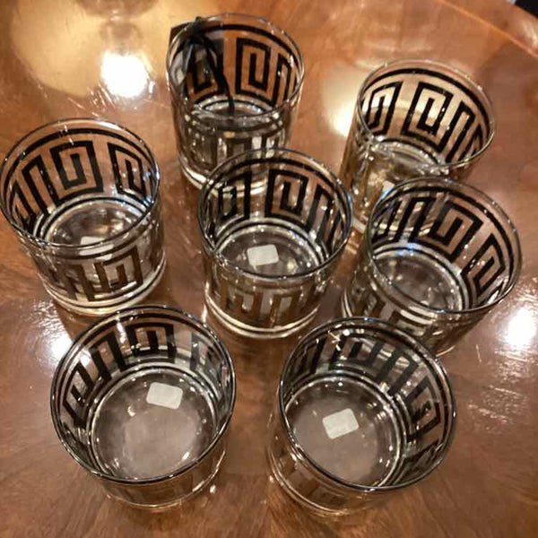 Seven Greek Key Design Glasses