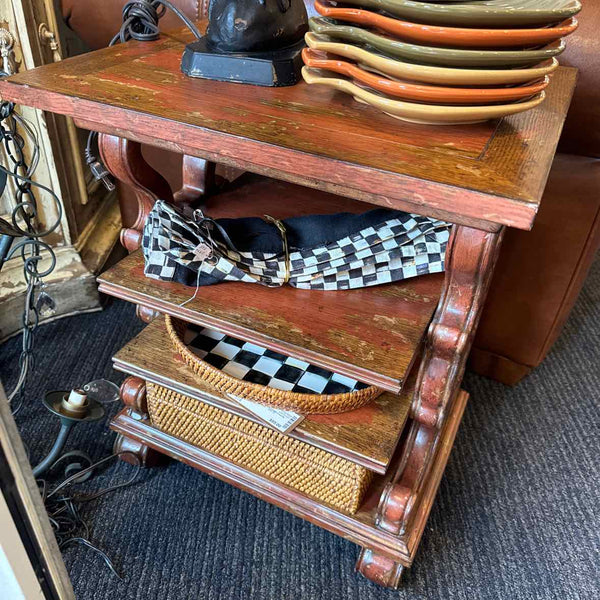 Three Shelf Side Table