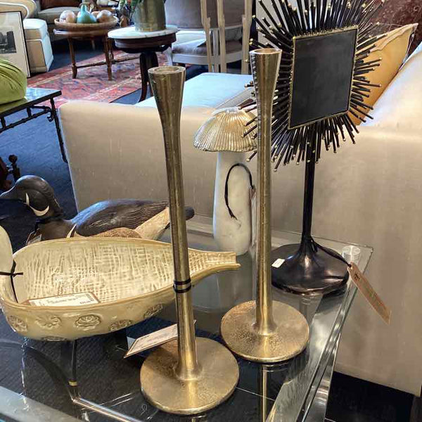 Pair Of Gold Taper Candleholders