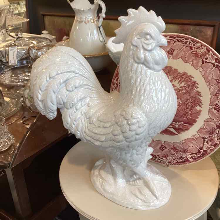 White Ceramic Rooster