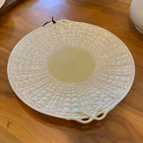 Cream Belleek "Bows" Plate