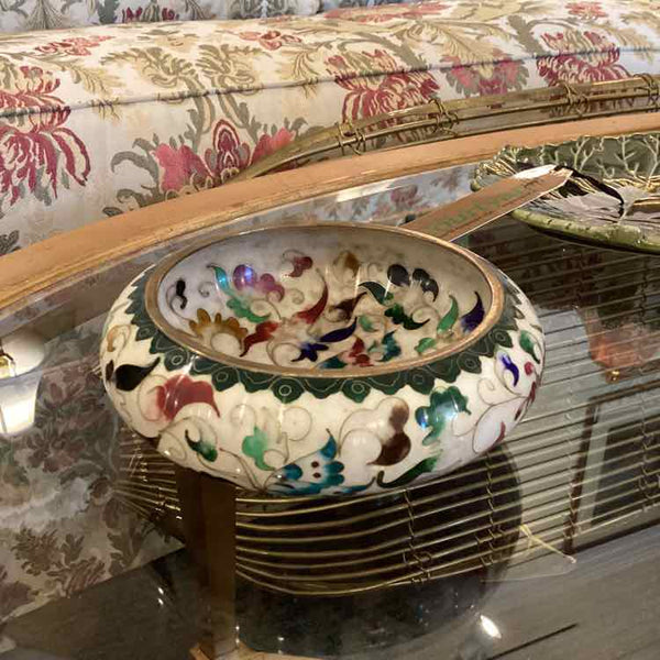 Butterfly Cloisonne Low Bowl