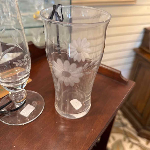 Etched Glass Tumbler