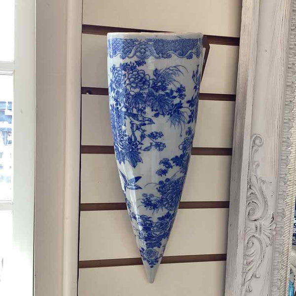 Blue and White Wall Pocket