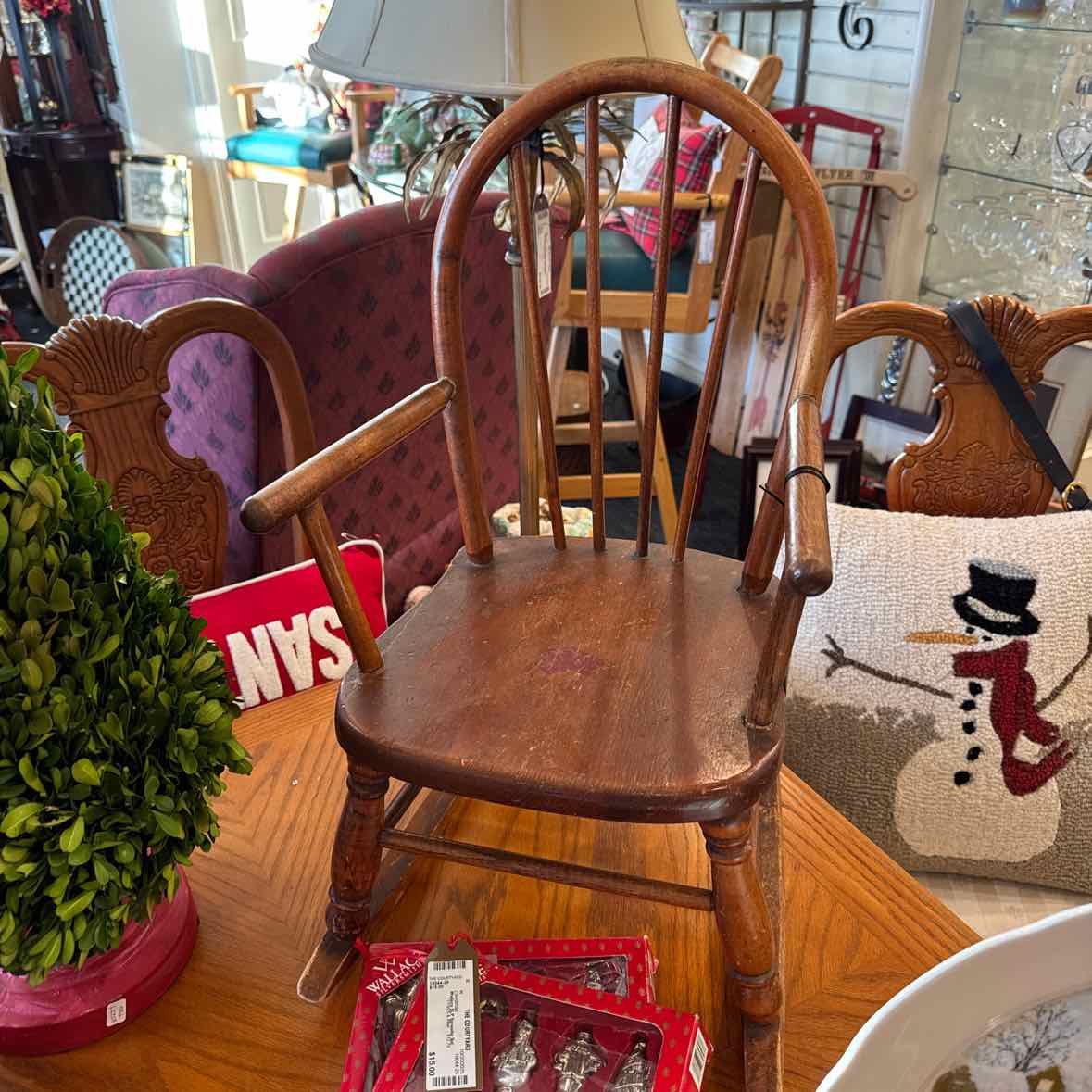 Vintage Child's Wooden Rocker