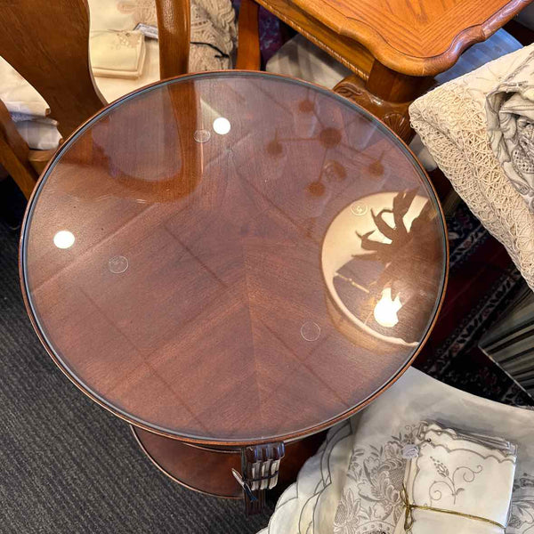 Round 3 Tier Hickory Chair Side Table