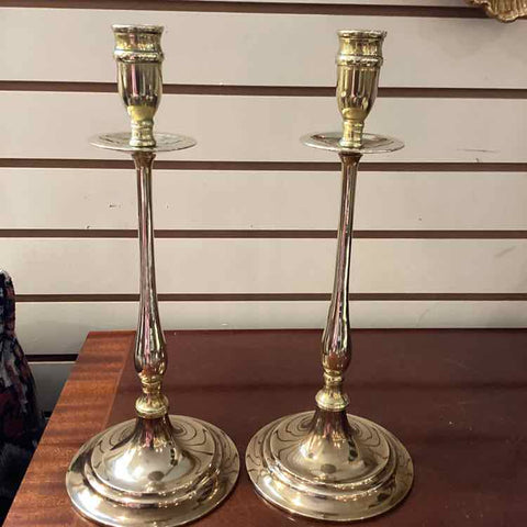 Pair Brass Candlesticks