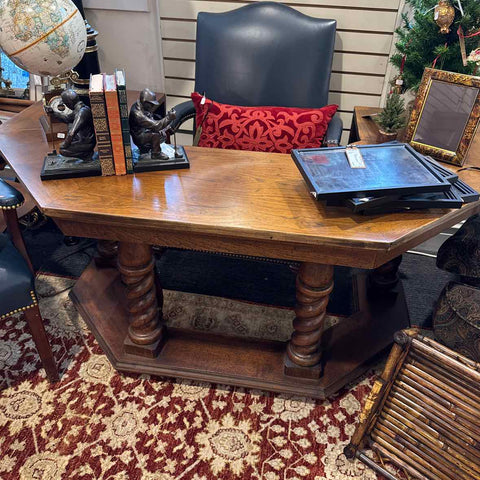 Octagon Walnut Desk