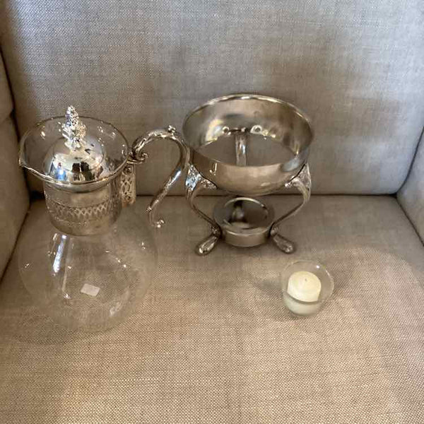 Coffee Carafe - Silverplate and Glass