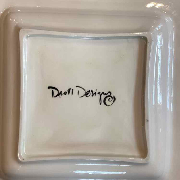 Whimsical Gold Rimmed Platter by Droll Designs