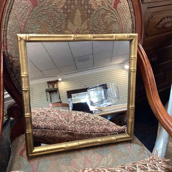 Faux Bamboo Gold Mirror