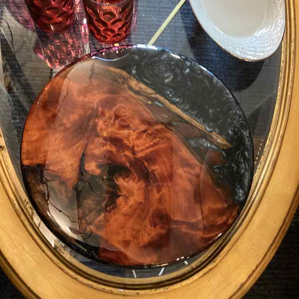 Wood And Acrylic Lazy Susan