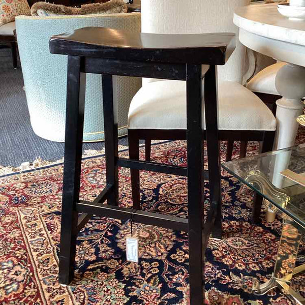 Two Black Bar Stools
