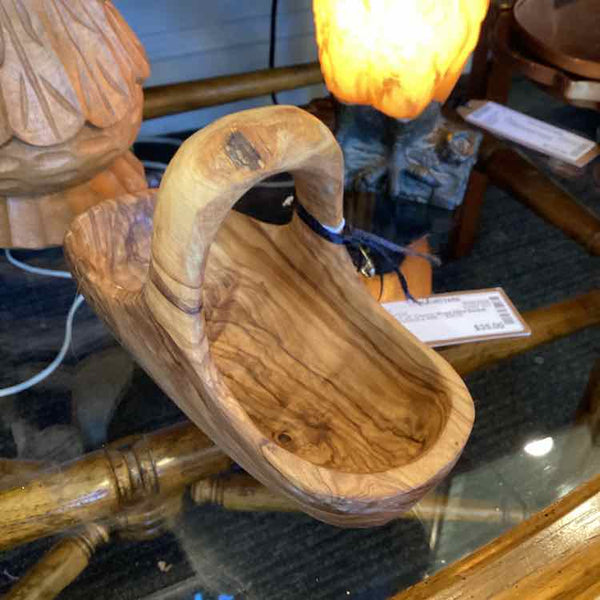 Cherry Wood Olive Basket