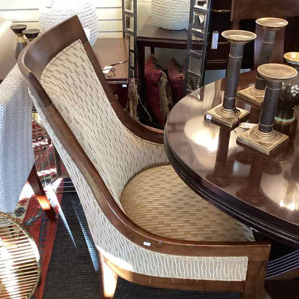 Double Pedestal Oval  Dining Table With Six Chairs