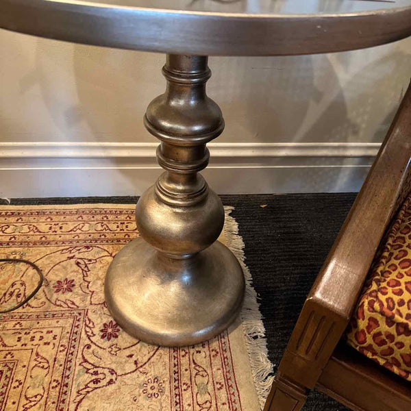 Silver Pedestal Table