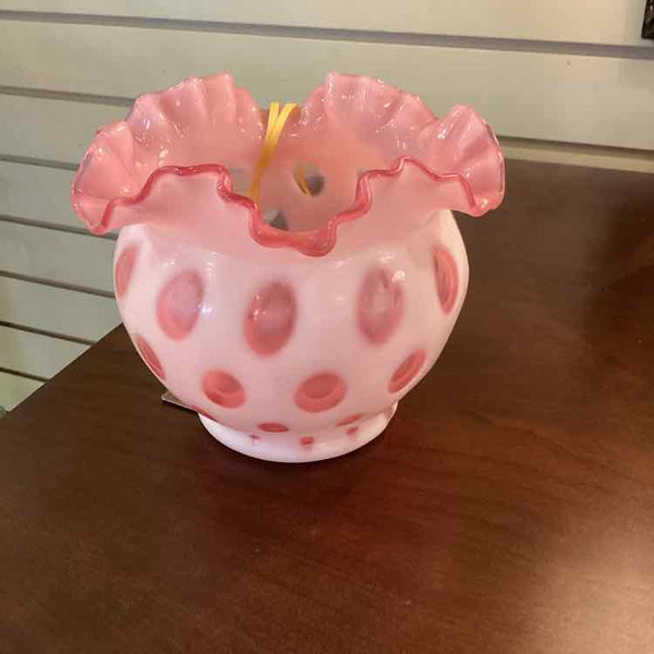 Vintage Fenton Cranberry Glass Bowl