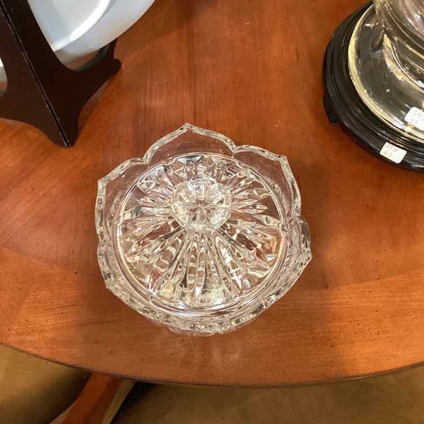 Crystal Tulip Vase with Lid