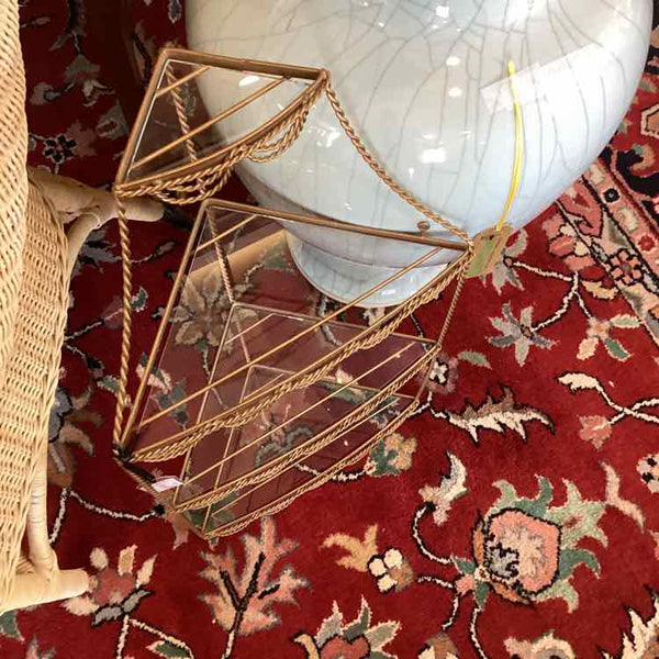 Gold Wire Corner Shelf