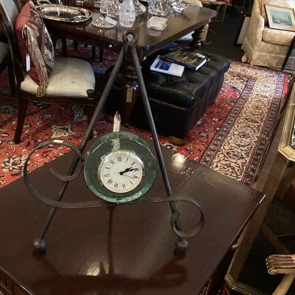 Wrought Iron Scroll Clock