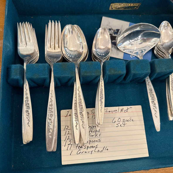 60 pc. "Laurel Mist" Silverplate Flatware