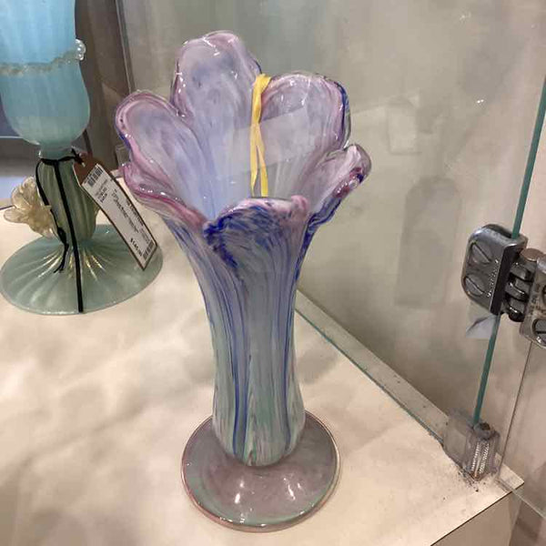 Pink And Blue Art Glass Vase