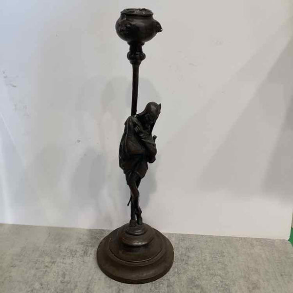 Pair of Bronze Don Quixote Candlesticks