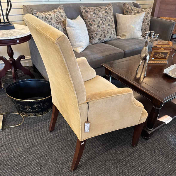 2 Gold Velvet Arm Chairs