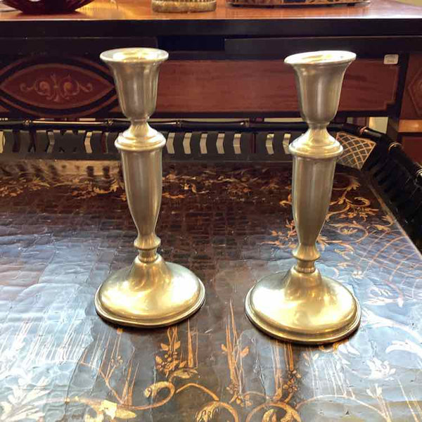 Pair Of Pewter Candlesticks