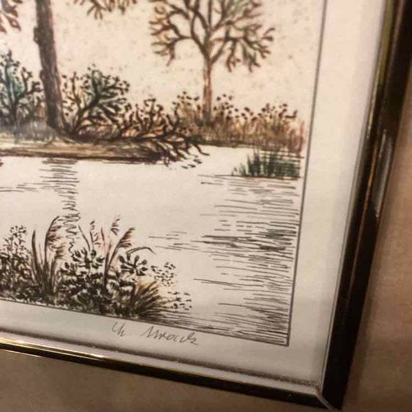 Framed Forest Scene